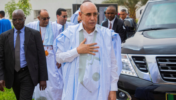 Le président Ghazouani lors d'un déplacement officiel accompagné de plusieurs ministres